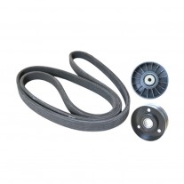Serpentine belt set, Volvo 960, S90, V90, with airco, m.y. 1995-1996, part.nr. 272136, 9135565, 8642562