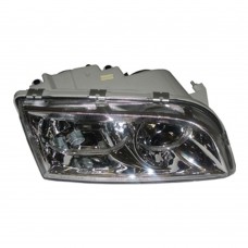 Headlight, righthand, H7, double reflector, chrome housing, five-pins, Volvo S40, V40, part nr. 30863898, 30864580