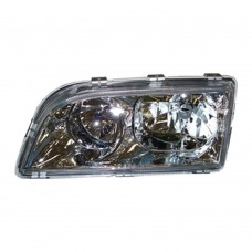 Headlight, left, H7, double reflector, chrome housing, four-pins, Volvo S40, V40, part nr. 30859619, 30899682, 30888468