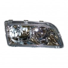 Headlight, righthand, H7, double reflector, chrome housing, four-pins, Volvo S40, V40, partnr. 30859620, 30899683, 30888469