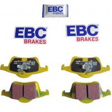 Performance brake pads set, EBC Yellowstuff, Volvo S60, S80, V70, XC70, my 1998-2007, part nr.