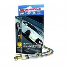 Goodridge brake hose set, steel braided, Volvo S40, 15"/16" inch, m.y. 2004-2007