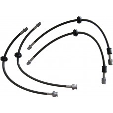 Goodridge brake hose set, steel braided, Volvo S40, 16.5 inch (320 / 280 mm) front brakes, my 2004-2005, part nr. XVV-13466-B